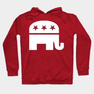 Republican Elephant White Hoodie